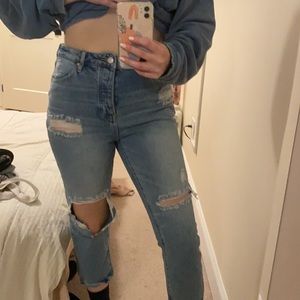 PAC SUN Distressed Mom Jeans